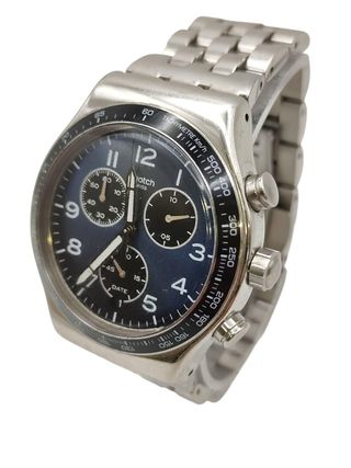 RELOJ DE CUARZO SWATCH SWISS FOUR 4 JEWELS CRONOGRAFO ESFERA AZUL