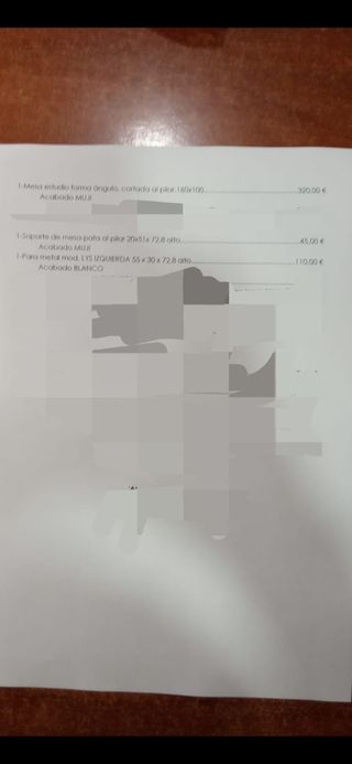 Escritorio madera blanco. 