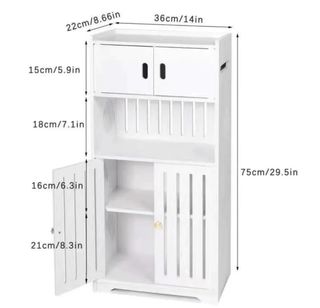 Mobiletto bagno bianco