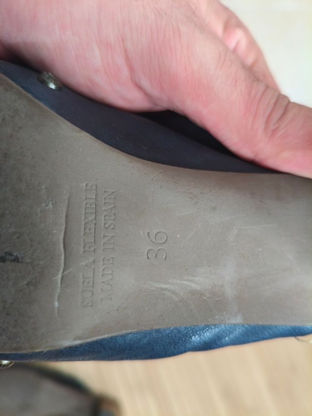 Zapatos Pedro Miralles Piel Azul Tacon Tassels