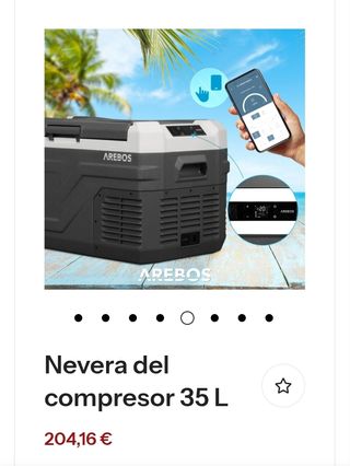 Nevera portátil Arebos 35L APP 12/24V/230V