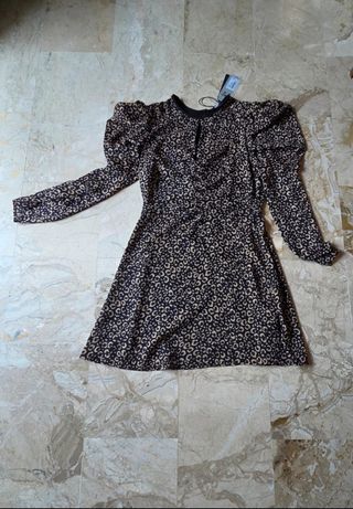 Vestito corto stampa leopardata Akè