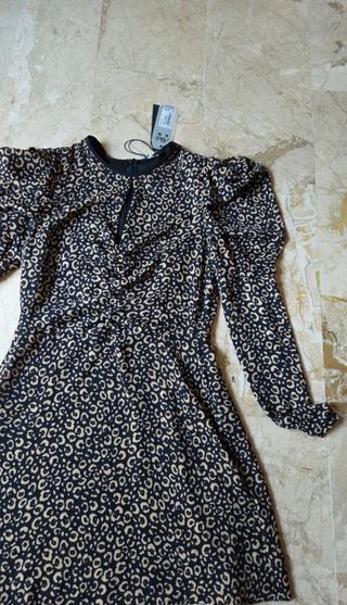 Vestito corto stampa leopardata Akè