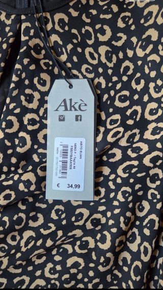 Vestito corto stampa leopardata Akè