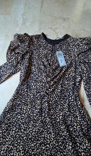 Vestito corto stampa leopardata Akè