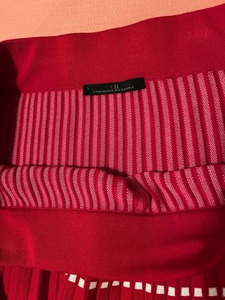 Falda Carolina Herrera Plisada Punto Talla L