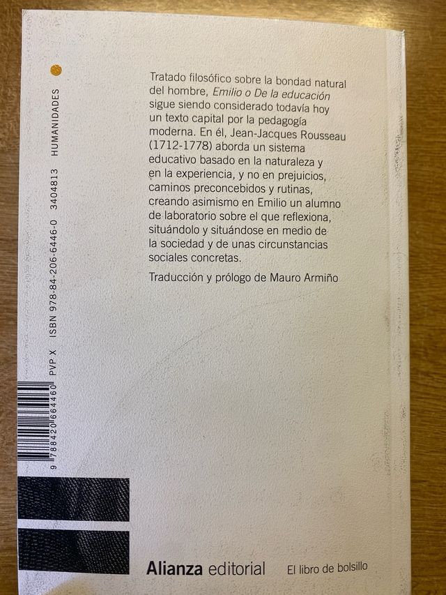 Emilio o De la educación (Spanish Edition)