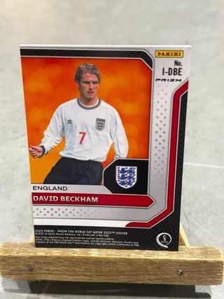Card autografata David Beckham Panini Prizm signat