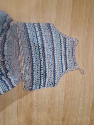 Conjunto crochet top y shorts