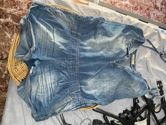 Mono corto vaquero mujer