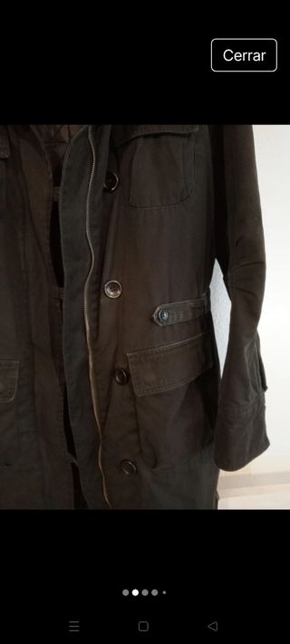 Chaqueton largo Bershka negra Talla M