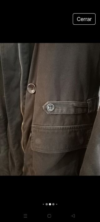 Chaqueton largo Bershka negra Talla M