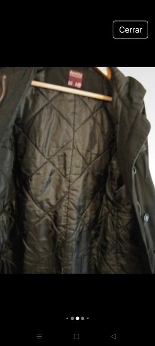 Chaqueton largo Bershka negra Talla M