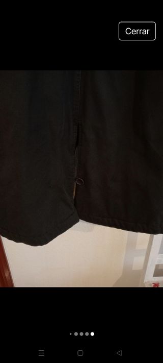 Chaqueton largo Bershka negra Talla M