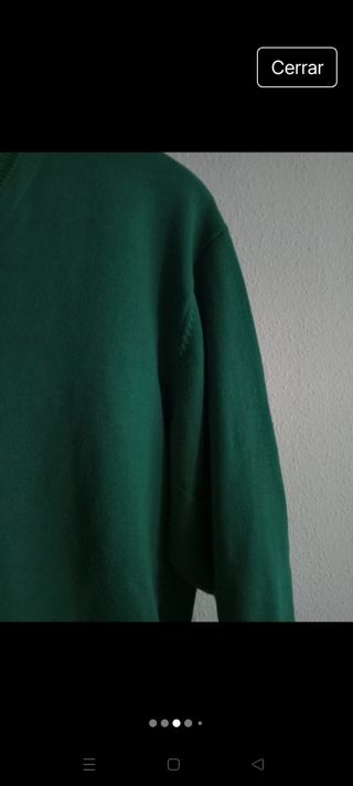 Jersey Hosiery verde cuello pico Talla L