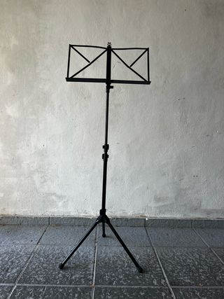Atril de música negro plegable