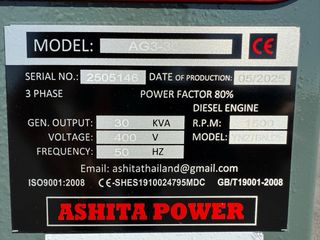 Generador Diésel 30Kva USHITA