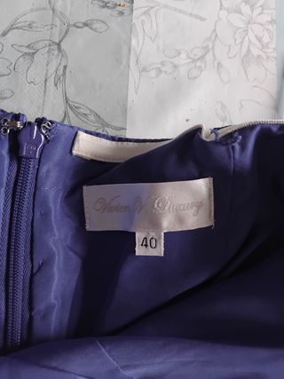 Abito da cerimonia blu e bianco 