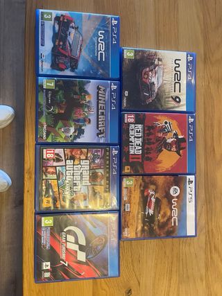 Ps5 Slim con lector + seguro game 4 años+ 7 juegos