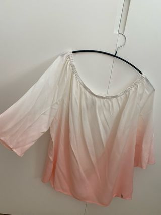 Blusa Salsa Ombré Rosa y Blanca