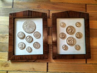 2 Cuadros Reproducciones Monedas Antiguas