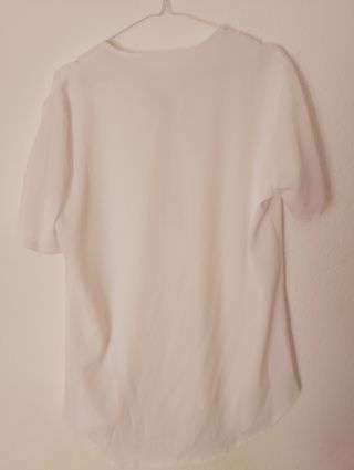 Camisa blanca con cremallera Talla XL