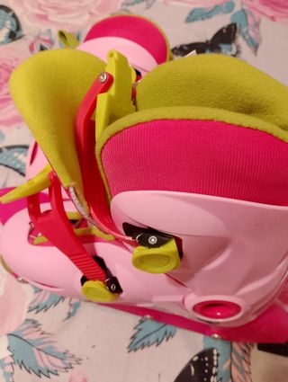 Roller per bambina Oxelo rosa + tre protezioni