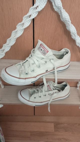 Converse All Star Niña Talla 36 Blancas