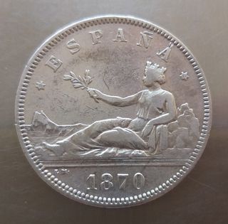 Moneda plata 2 Pesetas 1870*18*73.