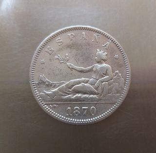 Moneda plata 2 Pesetas 1870*18*73.