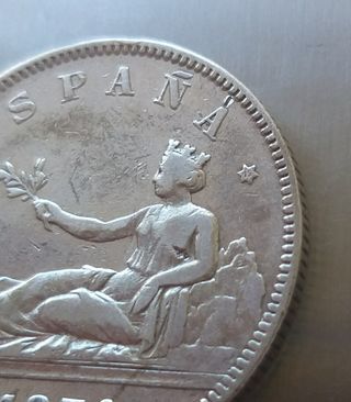 Moneda plata 2 Pesetas 1870*18*73.