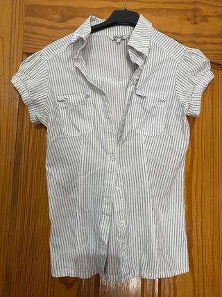 Pantalones cortos a rayas mujer y camiseta a juego