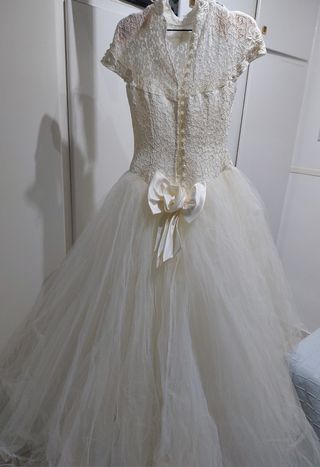 Traje de Novia Blanco Encaje Talla Única