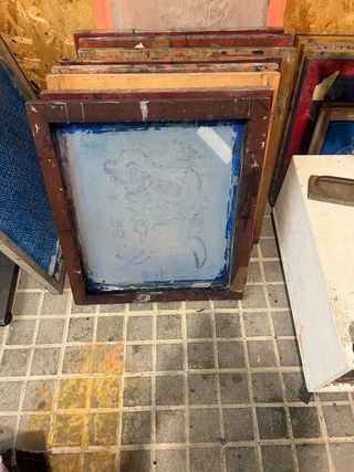 Pulpo y equipo de serigrafia 