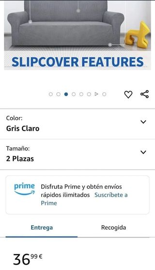 Funda Protectora súper elástica de 2 plazas Gris