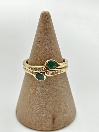 Anillo Oro 18K Diamantes 3.6gr T-15