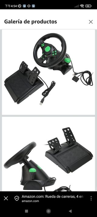 Volante Rueda Carreras 4 en 1 PC Plug & Play