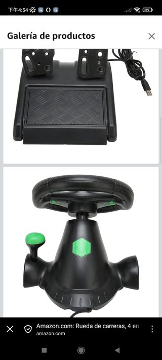 Volante Rueda Carreras 4 en 1 PC Plug & Play