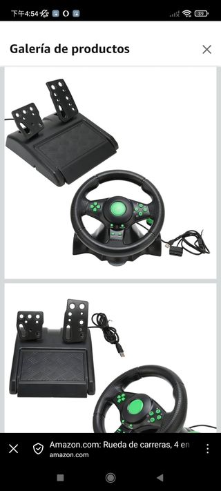 Volante Rueda Carreras 4 en 1 PC Plug & Play