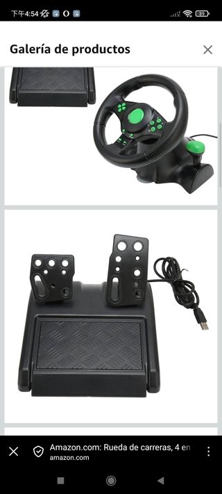 Volante Rueda Carreras 4 en 1 PC Plug & Play