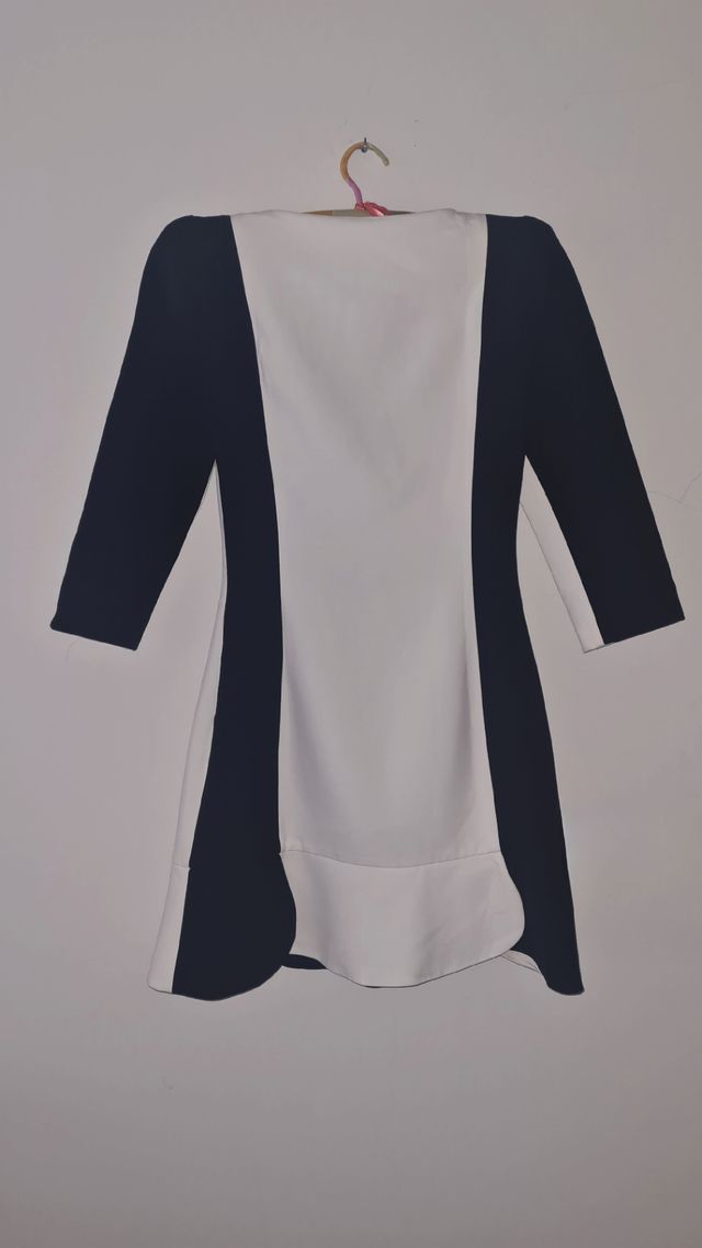 Vestido Mango Negro y Blanco