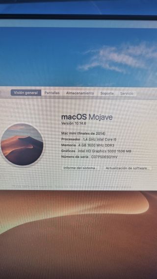 Mac mini 2014 Plata