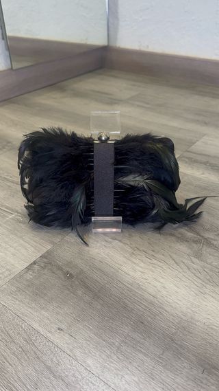 Bolso de fiesta con plumas