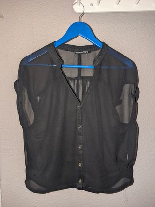 Camisa semitransparente Atmosphere negra