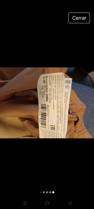 Pantalón cuero Mango marrón