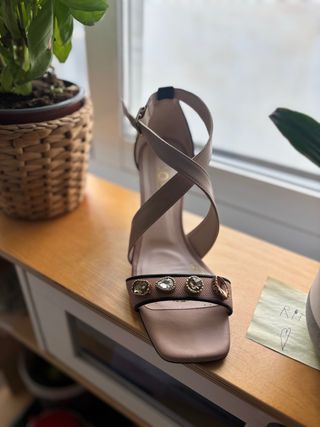 Sandalias Lodi Piel Talla 38 Beige/Oro un solo uso