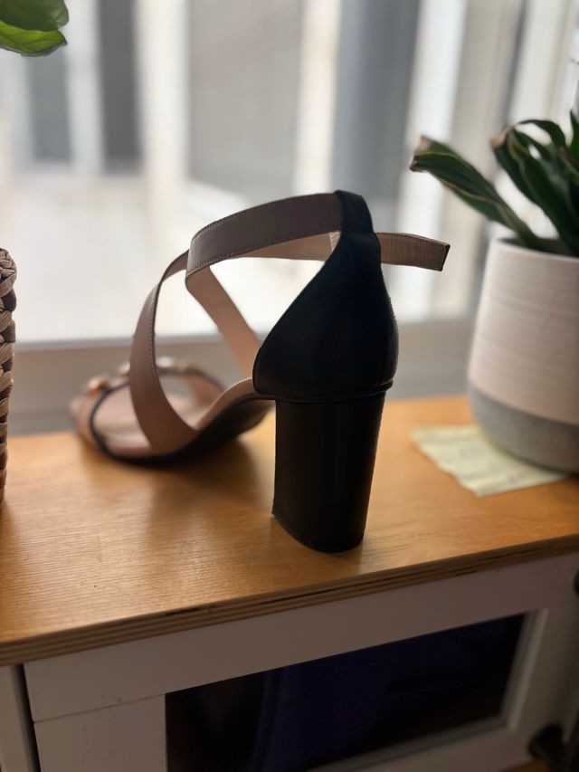 Sandalias Lodi Piel Talla 38 Beige/Oro un solo uso