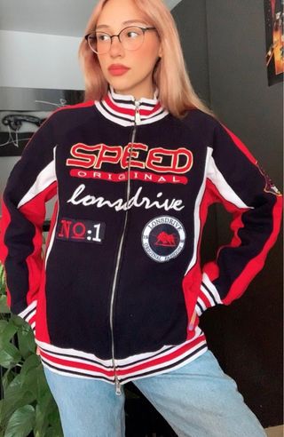 Chaqueta Racing Speed Lonsdrive Negra Roja