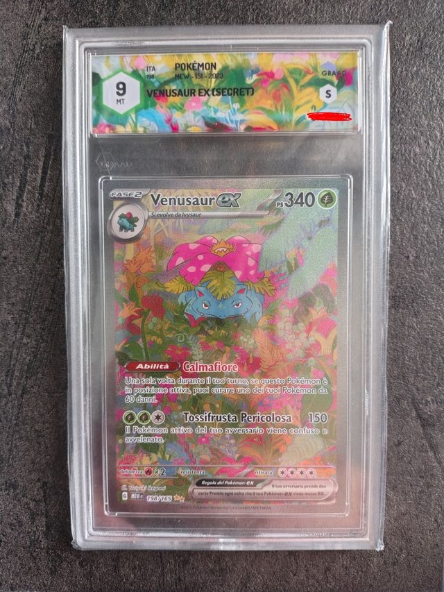 Carta Pokémon Venusaur EX Gradata 9 MT GRAAD
