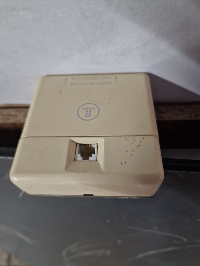 Vieja caja Roseta Telefónica conexión teléfono fij